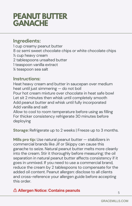 Volume I preview — peanut butter ganache
