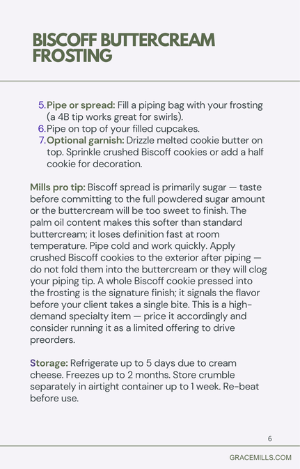 Volume I preview — biscoff buttercream