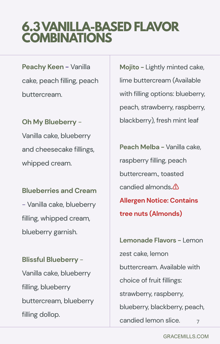 Volume I preview — vanilla flavor combinations