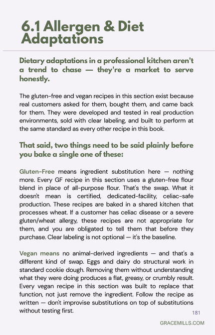 Volume II preview — allergen and diet adaptations
