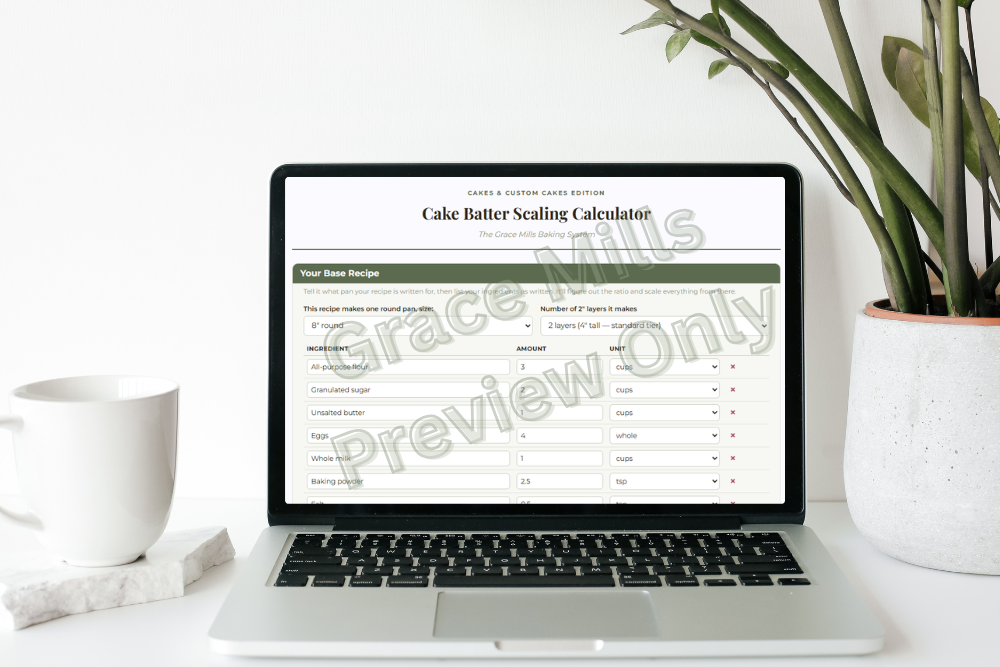 Cake Batter Scaling Calculator preview