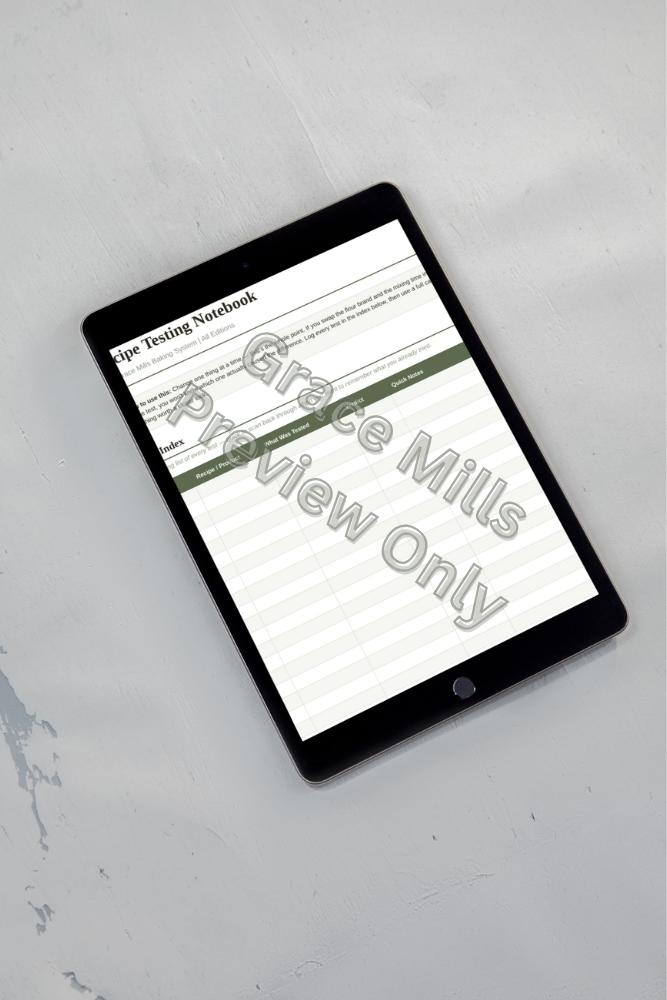 Recipe Testing Notebook preview